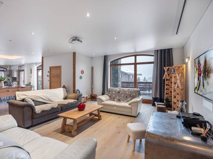 Appartement de vacances pour 13 personnes, avec terrasse et piscine à Les Saisies