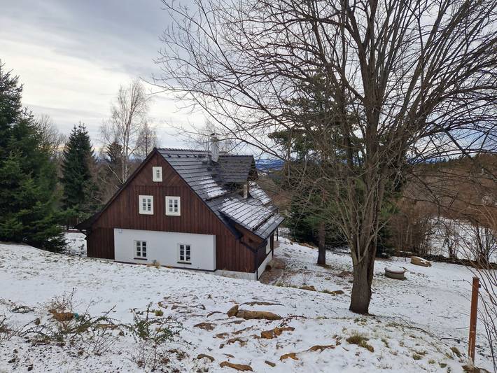 Chalet für 10 Personen, mit Sauna und Ausblick sowie Garten am Nationalpark Böhmerwald