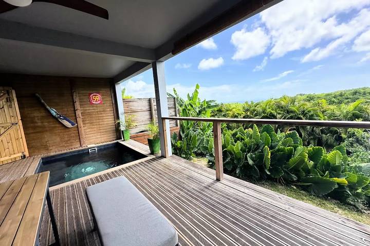 Mobil home pour 4 personnes, avec jardin ainsi que vue et piscine dans Marie-Galante - 4