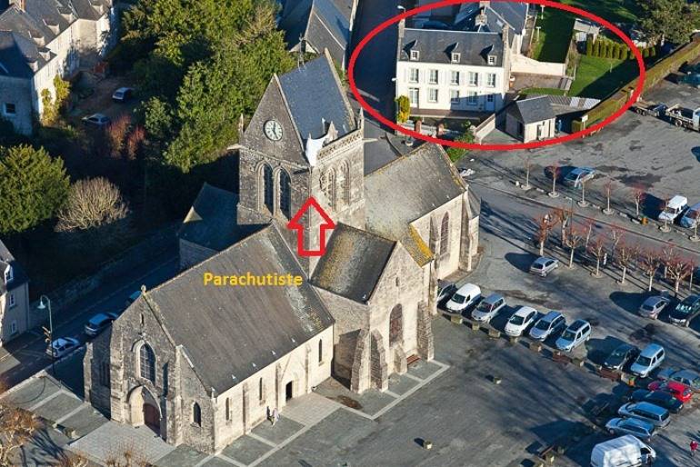 L'Auberge du Parachutiste in Sainte-Mère-Église, Région de Cherbourg