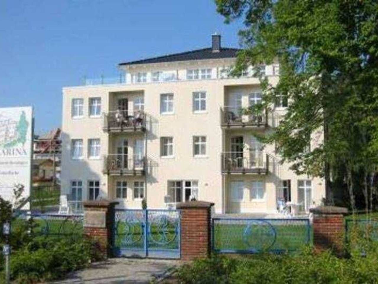 Ganze Ferienwohnung, Villa Aquamarina, 1. Reihe, tw. Seeblick, Lift, P/Tg - Villa Aquamarina Whg. 5, Terrasse, Fahrstuhl in Drei Kaiserbäder, Heringsdorf
