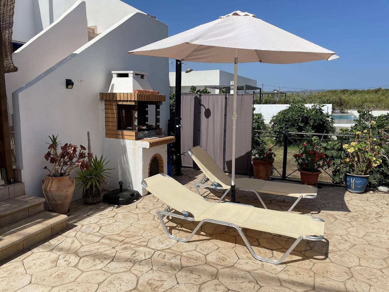 Ferienhaus mit Garten und Meerblick in Tavronitis in Tavronitis, Chania und Umgebung