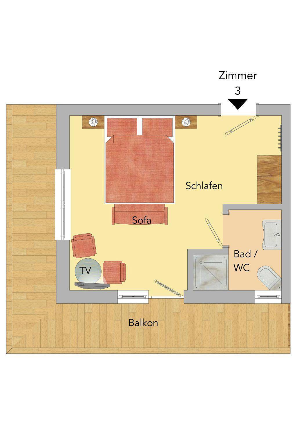 Geheel vakantieappartement, Tweepersoonskamer douche, Wc in Maria Alm am Steinernen Meer, Maria Alm