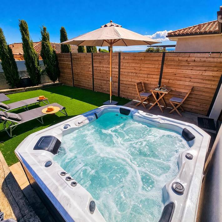 Gîte pour 2 personnes, avec jardin ainsi que sauna et jacuzzi