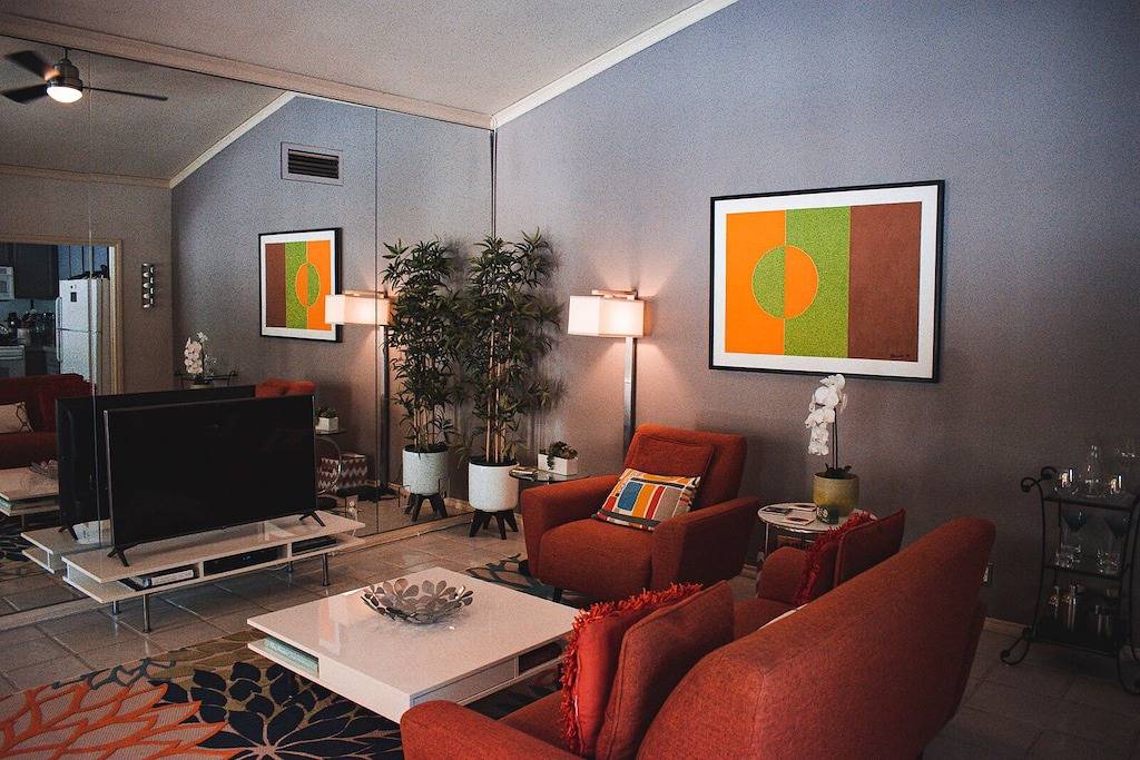 Ganze Wohnung, Modernist 1 Br, 2 Ba Condo in der Raquet Club-Kolonie! Palm Springs City Id # 1814 in Palm Springs, Coachella Valley