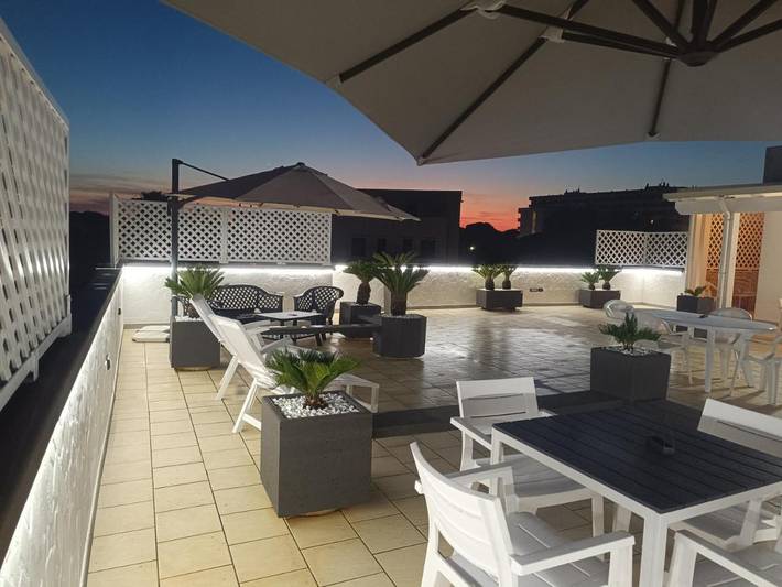 Ferienhaus für 7 Personen, mit Balkon und Terrasse sowie Garten und Ausblick in Rivabella