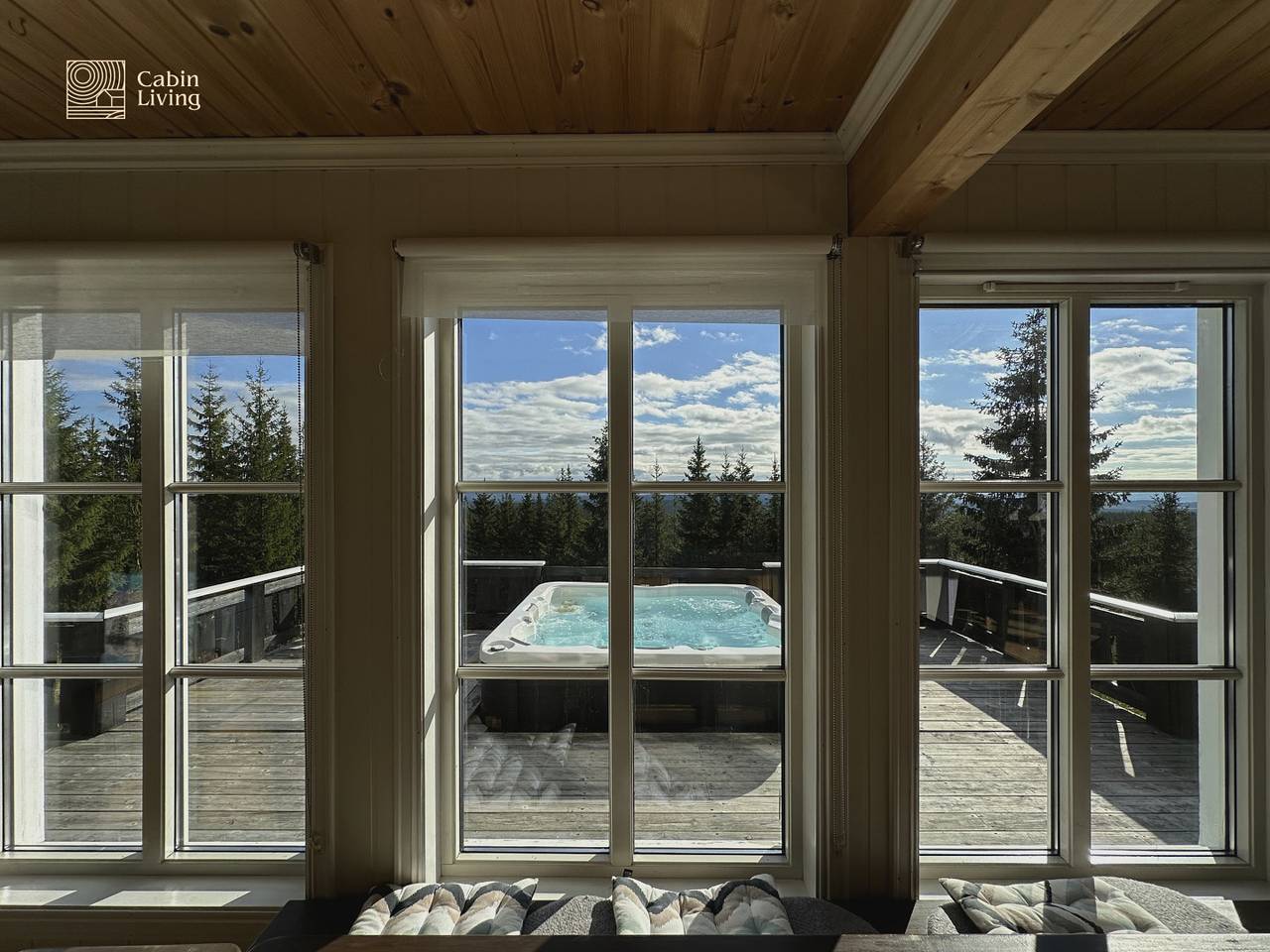 Luxury cabin Sjusjøen with hot tub, ski in/out, fireplace & Wifi in Ringsaker
