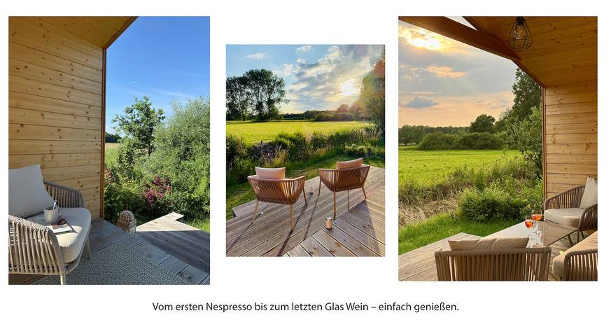 (110)  Tiny House mit traumhaftem Blick über die Wiese in Bleckede, Mecklenburgisches Elbetal