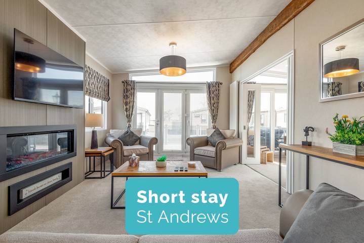 Static caravan for 6 people, with garden and sauna, child-friendly in Fife region