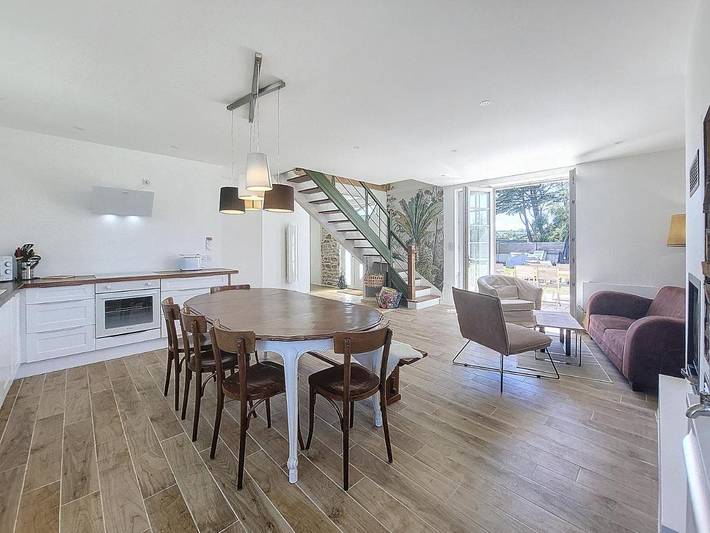 Location de vacances pour 8 personnes, avec jacuzzi et sauna ainsi que piscine et jardin dans Plage Vougot Plouguerneau - 3