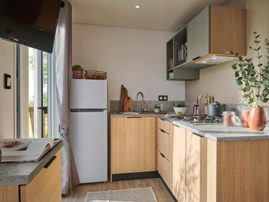 Camping Vert Gapeau - Mobilhome 5 personas - Casa móvil Bamboo de 2 dormitorios con aire acondicionado (33 m²) in Hyeres, Region de Toulon