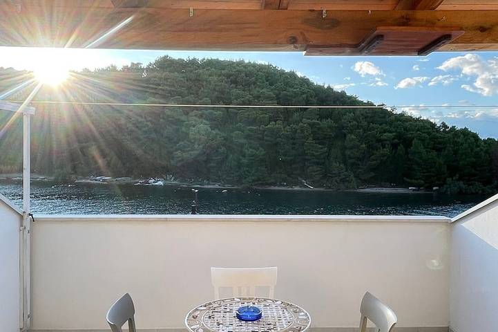 Ganze Wohnung, 1-Zimmer-Ferienwohnung mit Terrasse und Meerblick Novigrad in Novigradsko More, Zadar