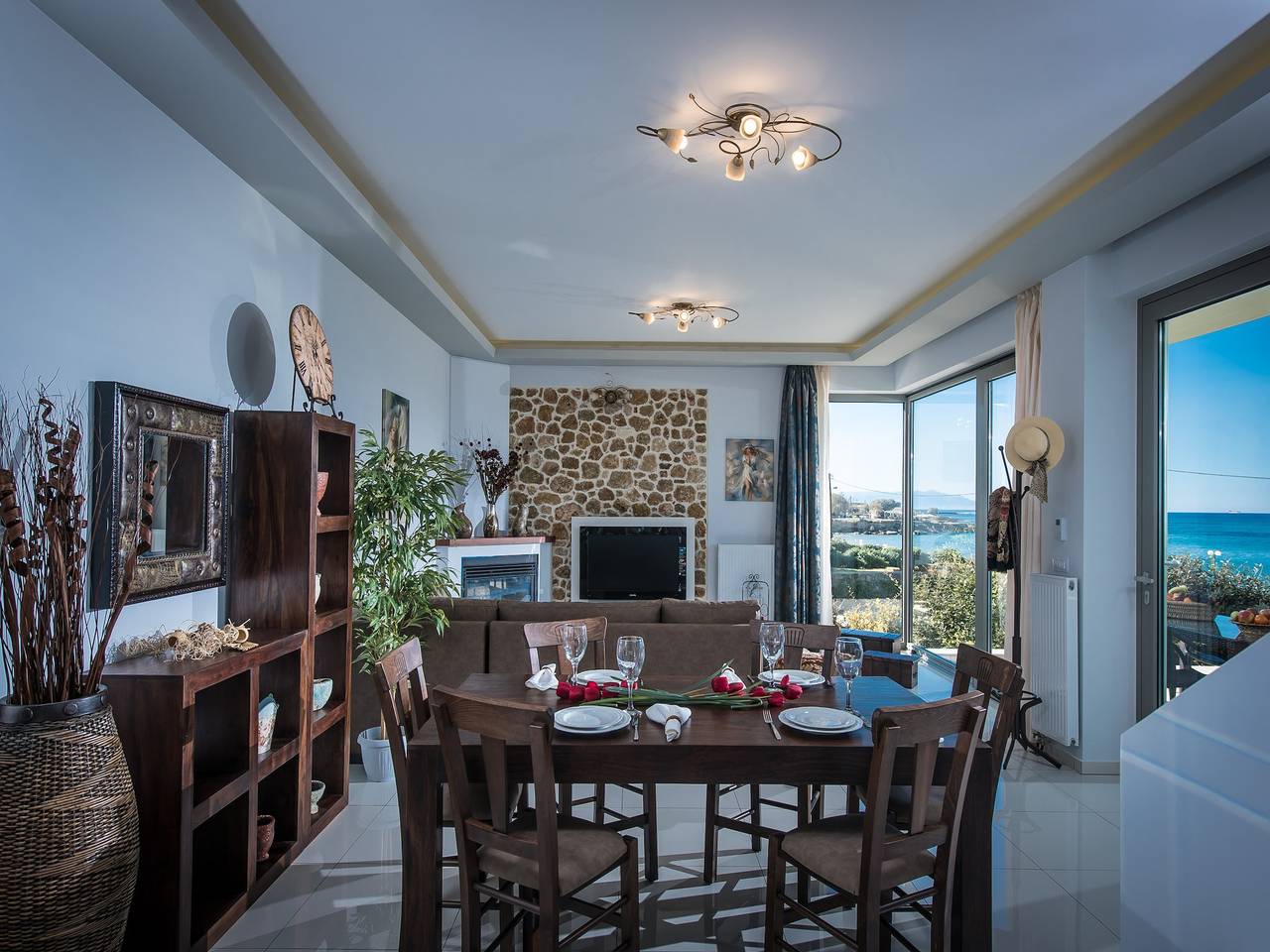 Villa in Gouves am Strand mit Meerblick in Gouves, Iraklio-Heraklion und Umgebung