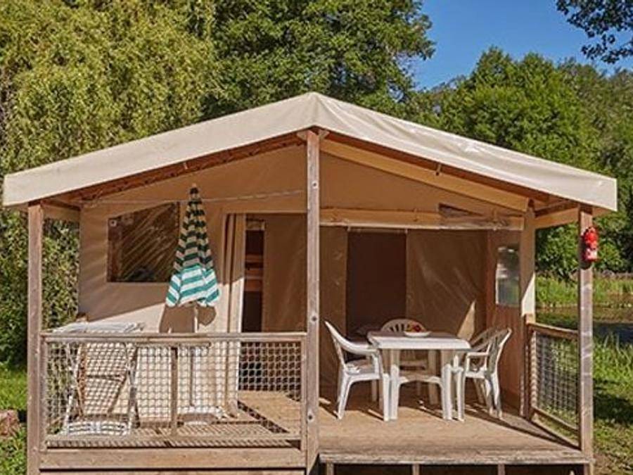 Camping Marvilla Parks - Les Gorges de Provence - Safarizelt 5 personen - Eco Lodge Zelt | 2 Schlafz. | 4/5 Pers. | Ohne Bad in Montagnac-Montpezat, Regionaler Naturpark Verdon
