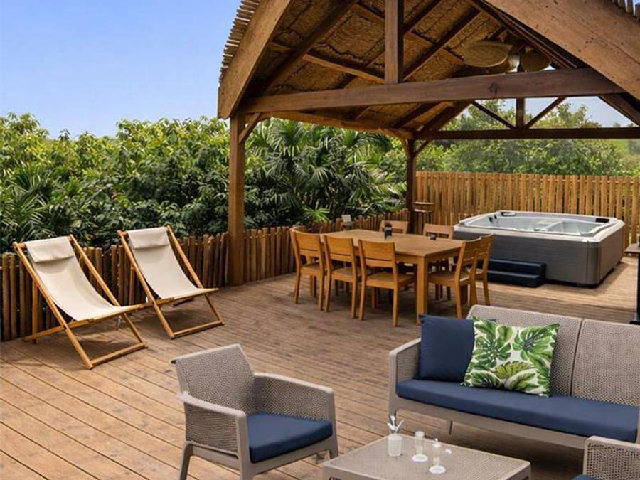 Campasun International - Mobile home 6 persons - Taos Luxe 40m2 terrace 35m2+ private jacuzzi - 6 pers 3 bedrooms 2 bathrooms - air conditioning in Aups, Brignoles region
