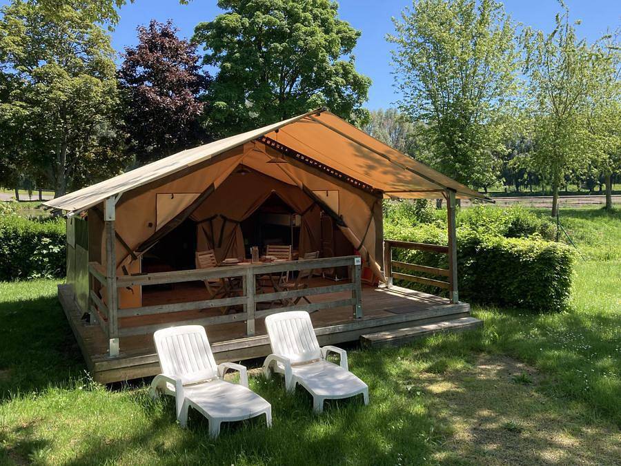 Camping Mamers Les Portes du Perche - Bungalow de lona 5 personas - Caraibes - 2 habitaciones in Mamers, Sarthe