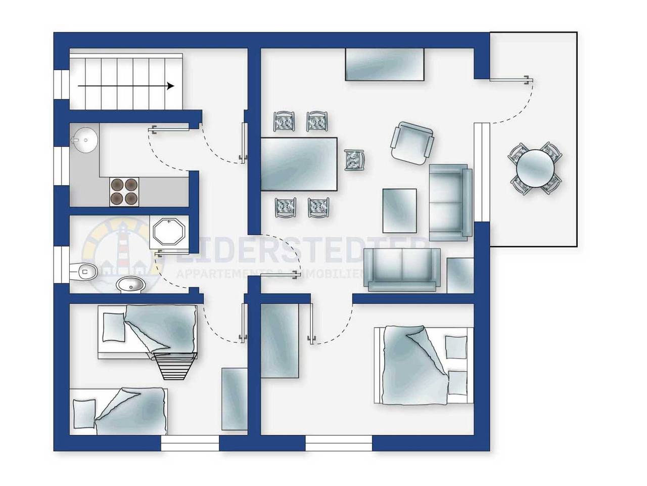 Rechte Haushälfte (Id 905) - Rechte Haushälfte (Id 905) in St. Peter-Bad, St. Peter-Ording