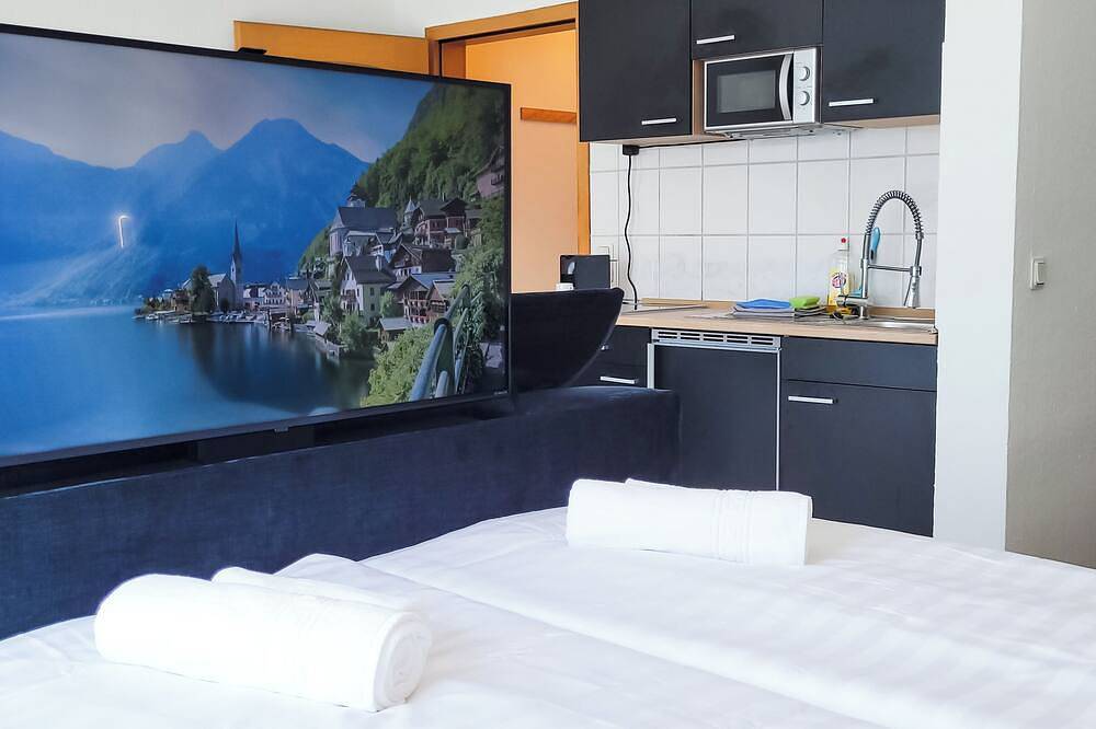 Ganze Wohnung, Terrasse - Parkplatz - Tv im Boxspringbett - Küche in Jena, Saaleland