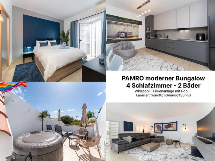 Vakantiepark voor 8 personen, with zwembad and whirlpool as well as tuin op de Canarische eilanden