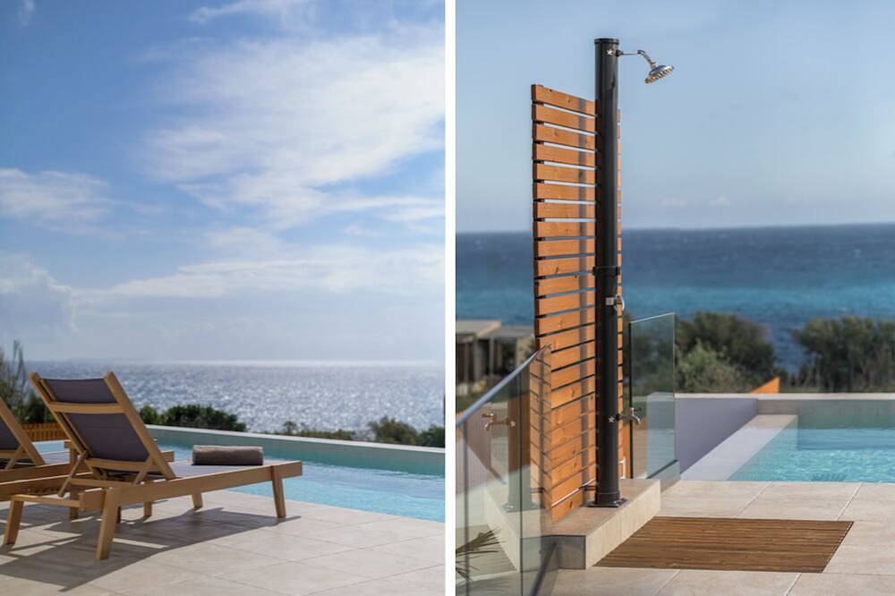 Windless Seaview Villa, with Pool & Hot Tub in Achlia, Kreta Süden
