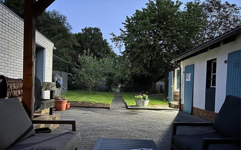 Ferienwohnung für 3 Personen, mit Terrasse und Garten