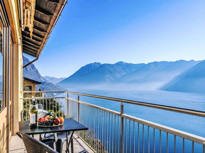 Ferienwohnung für 6 Personen, mit Garten und Balkon sowie Seeblick, mit Haustier am Luganersee - 3