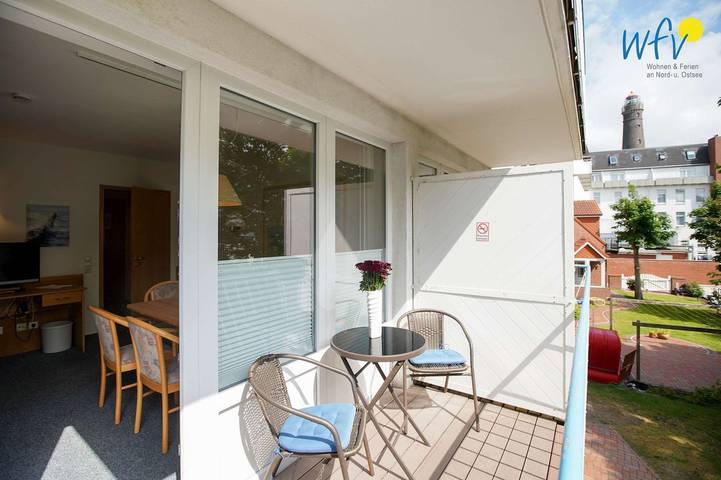 Ferienwohnung für 5 Personen, mit Balkon und Garten auf Borkum