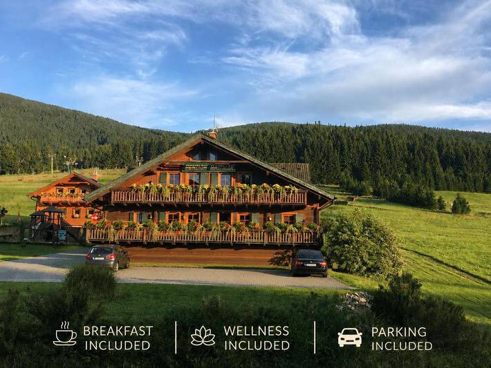 Ferienhaus für 2 Personen, mit Terrasse und Garten sowie Pool und Sauna