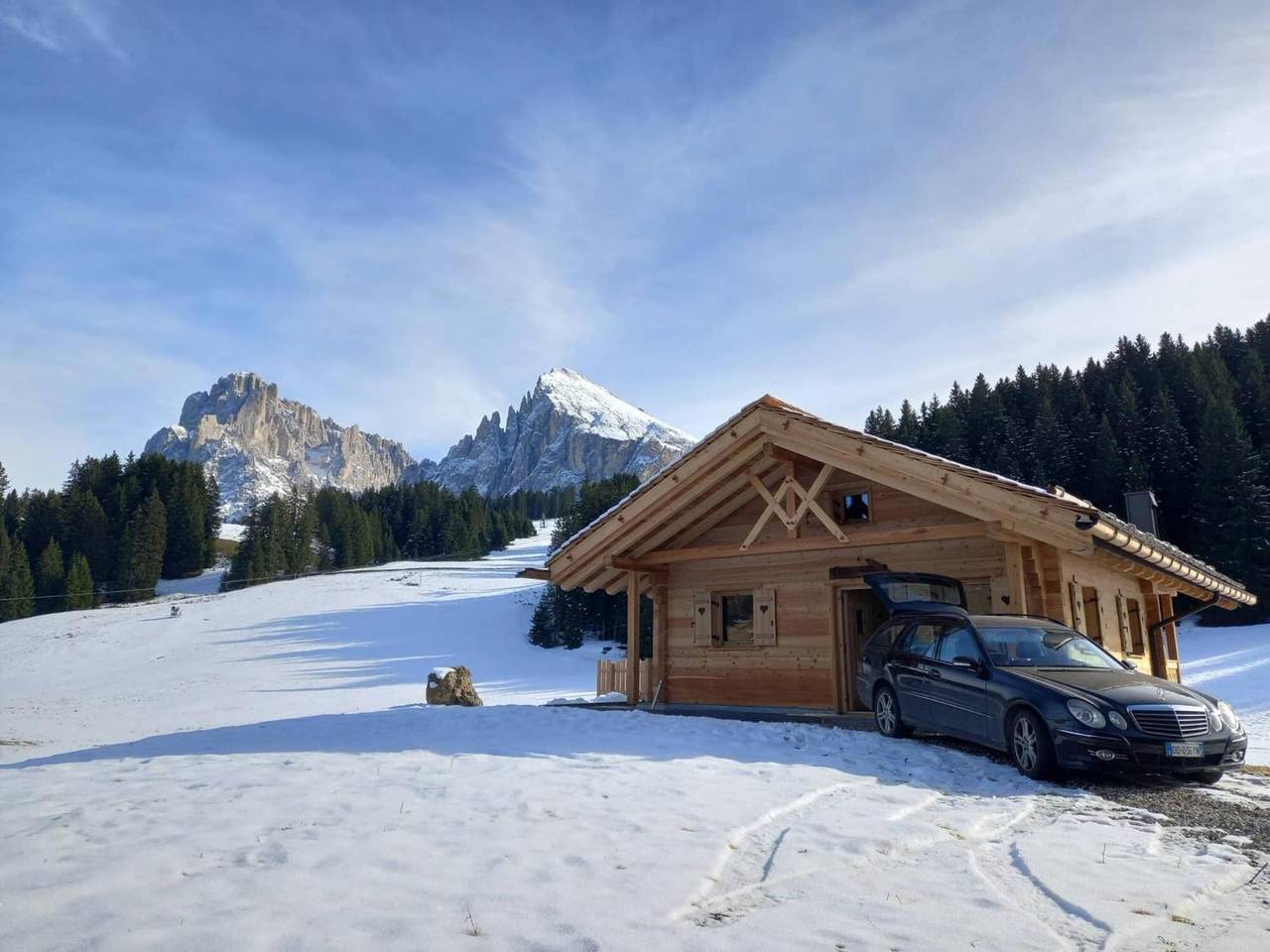 Chalet 'Silvesterhütte' con vistas a la montaña, terraza privada y Wi-Fi in Castelrotto, Dolomiti Superski