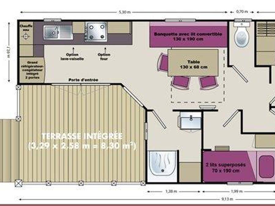 Camping Les 3 Cantons - Mobilhome 6 personas - Mediodía Pirineos in Saint-Antonin-Noble-Val, Macizo Central