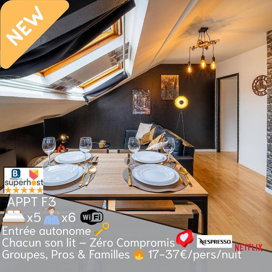 Appartement entier, New Cattenom - Apartments for Teams & Families - 2 to 7 beds, 3-min parking in Hayingen, Moselle
