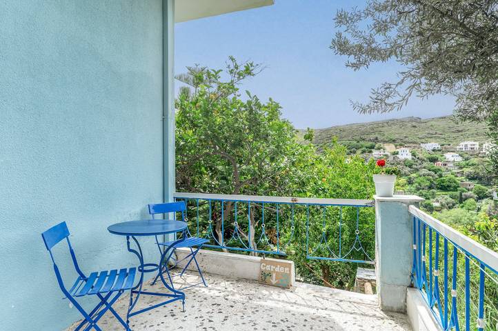 Gîte pour 3 personnes, avec jardin et balcon, animaux acceptés dans Andros