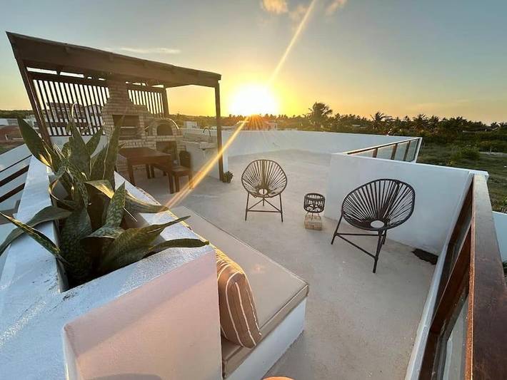 Casas e apartamentos de temporada para 6 pessoas, com piscina e vista e ainda jardim, com animais de estimação em Touros