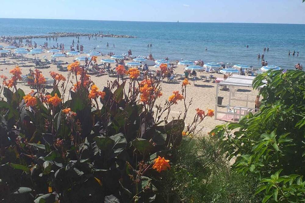 Appartement entier, Studio, front de mer, 2ème étage, accès privé à la plage (Narciso) in Anzio, Province de Rome