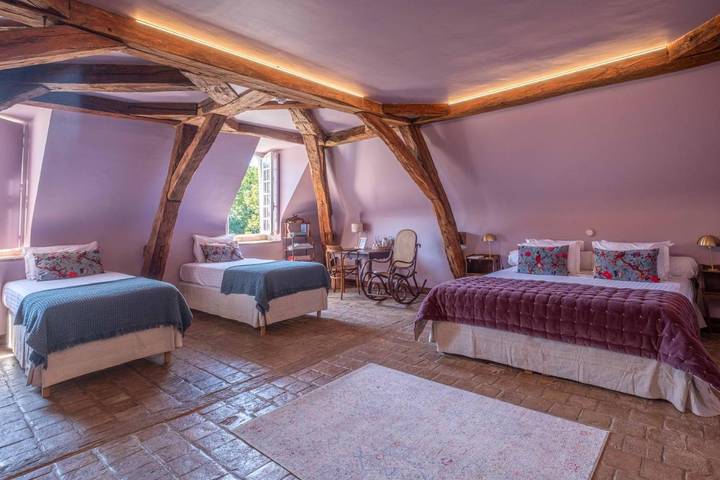 Chambre d’hôte pour 21 personnes, avec vue et jardin ainsi que piscine et vue sur le lac à Nazelles-Négron - 3