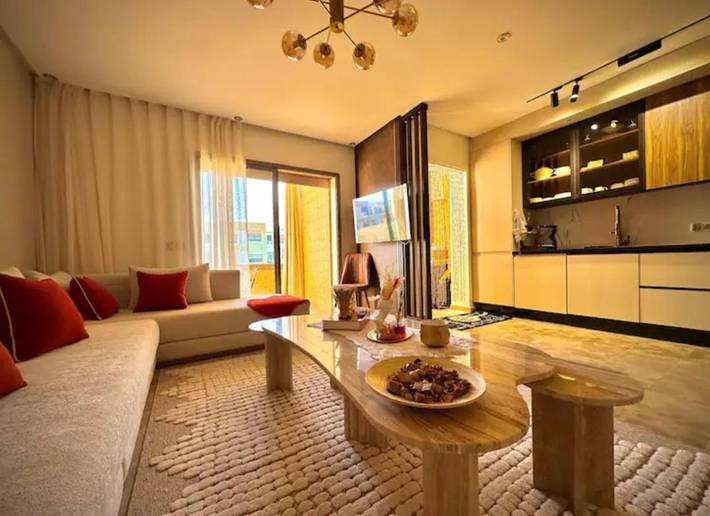 Appartement de vacances pour 2 personnes, avec balcon ainsi que piscine et vue