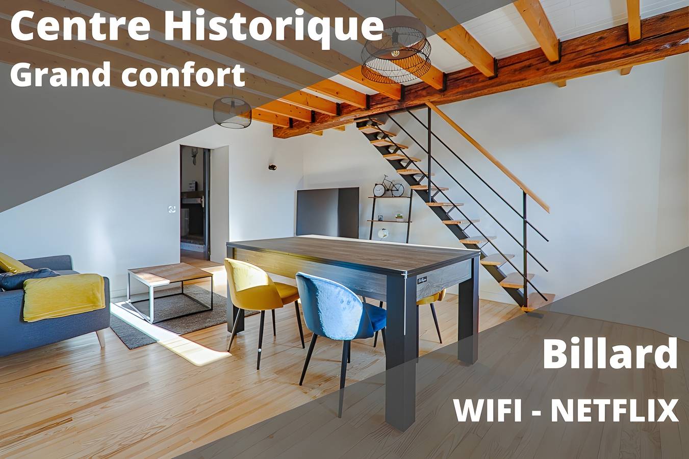 Apartamento entero, Apartamento 'L'escarpin - Billar - Histórico' con Wi-Fi y Aire Acondicionado in Romans-sur-Isère, Región de Valence