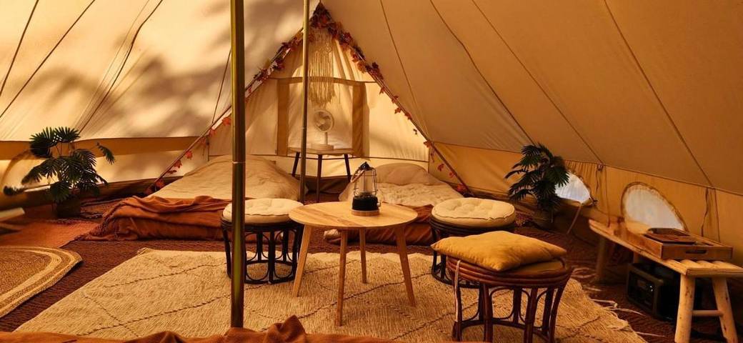 Tente pour 3 personnes, avec jardin ainsi que piscine et vue dans les Hautes-Pyrénées - 3