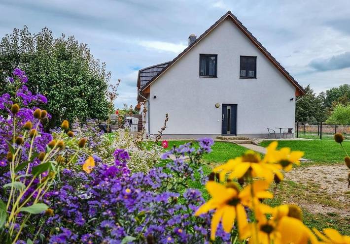Ferienwohnung für 6 Personen, mit Terrasse und Garten sowie Ausblick