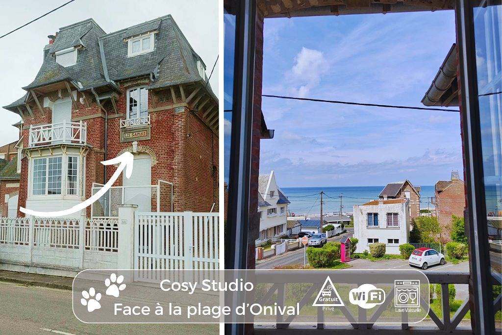 Studio entier, 22* Studio Augustine 3* vue mer - parking gratuit -refait à neuf in Woignarue, Région d'Abbeville