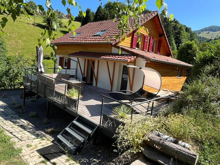 Gîte pour 4 personnes, avec vue et jardin à Wasserbourg