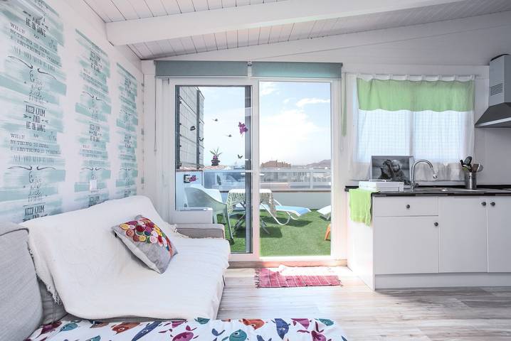 Entire apartment, Holiday Apartment "Atico Casapueblo" Near the Beach with Mountain View in Corralejo, La Oliva