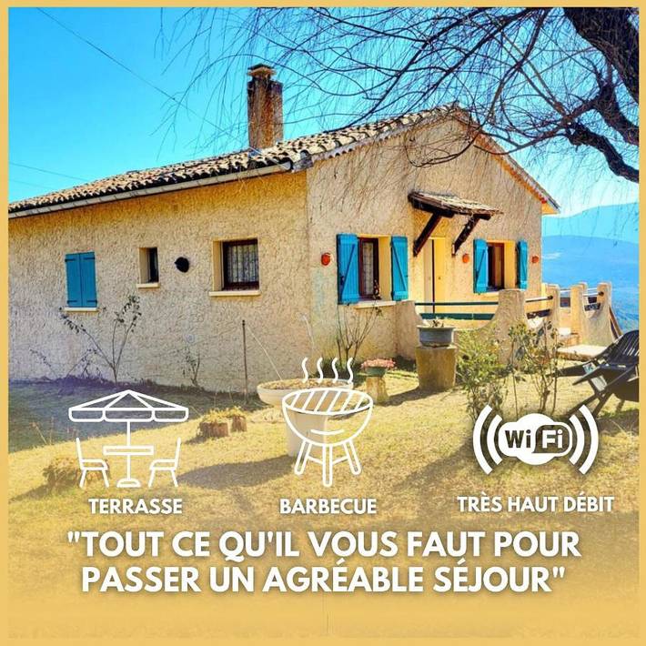Gîte pour 8 personnes, avec vue et jardin à Rosans
