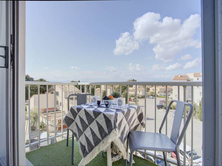 Gîte pour 4 personnes, avec Balcon dans Plage du Village (Le Barcares)