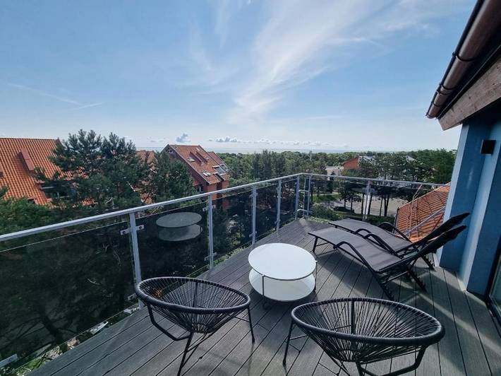 Ferienwohnung für 6 Personen, mit Balkon und Terrasse sowie Ausblick in Litauen