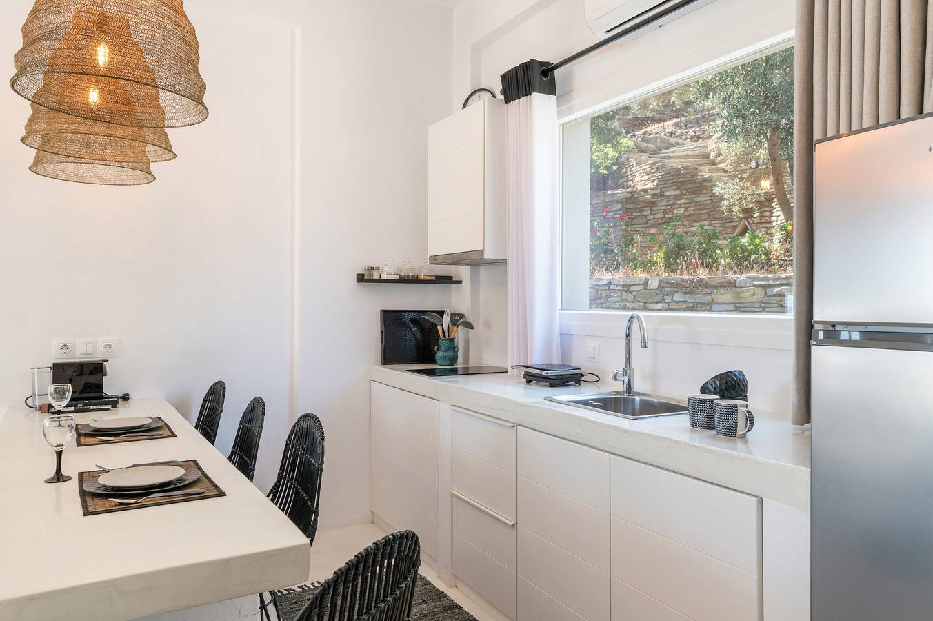 Ferienhaus 'Edem Garden Suite' mit Meerblick, Wlan und Klimaanlage in Andros