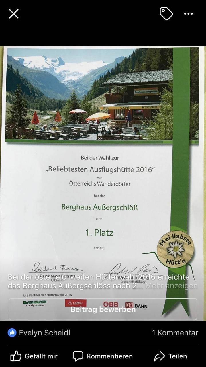 Berghaus Außergschlöß in Matrei in Osttirol, Nationalpark Hohe Tauern
