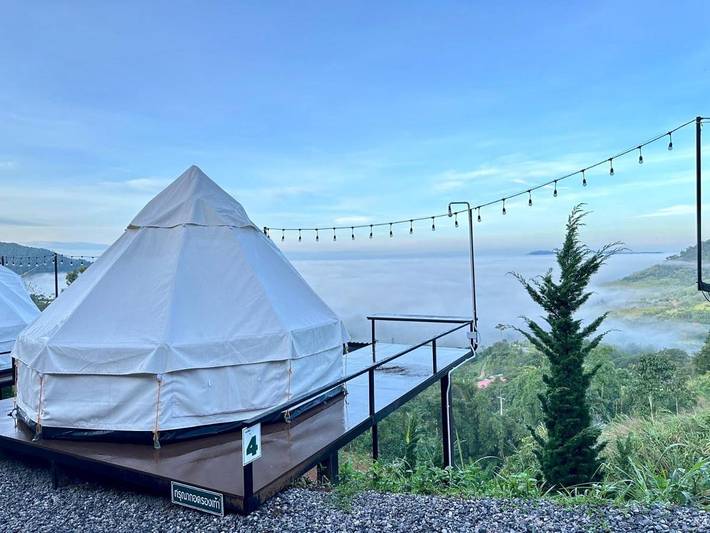 Camping für 2 Personen, mit Ausblick und Balkon sowie Garten und Seeblick in Thailand