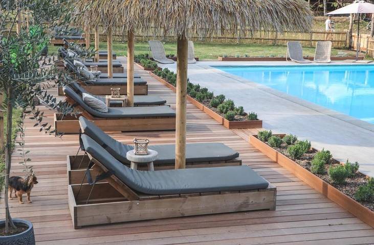 Gîte pour 2 personnes, avec piscine et vue ainsi que jardin et sauna, animaux acceptés à Camporgiano