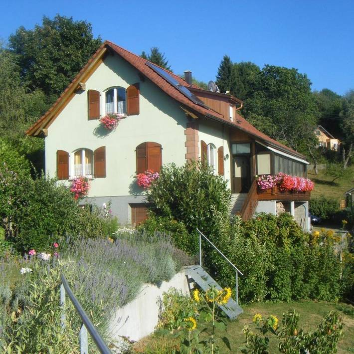 Gîte pour 4 personnes, avec jardin ainsi que terrasse et vue à Goldbach-Altenbach